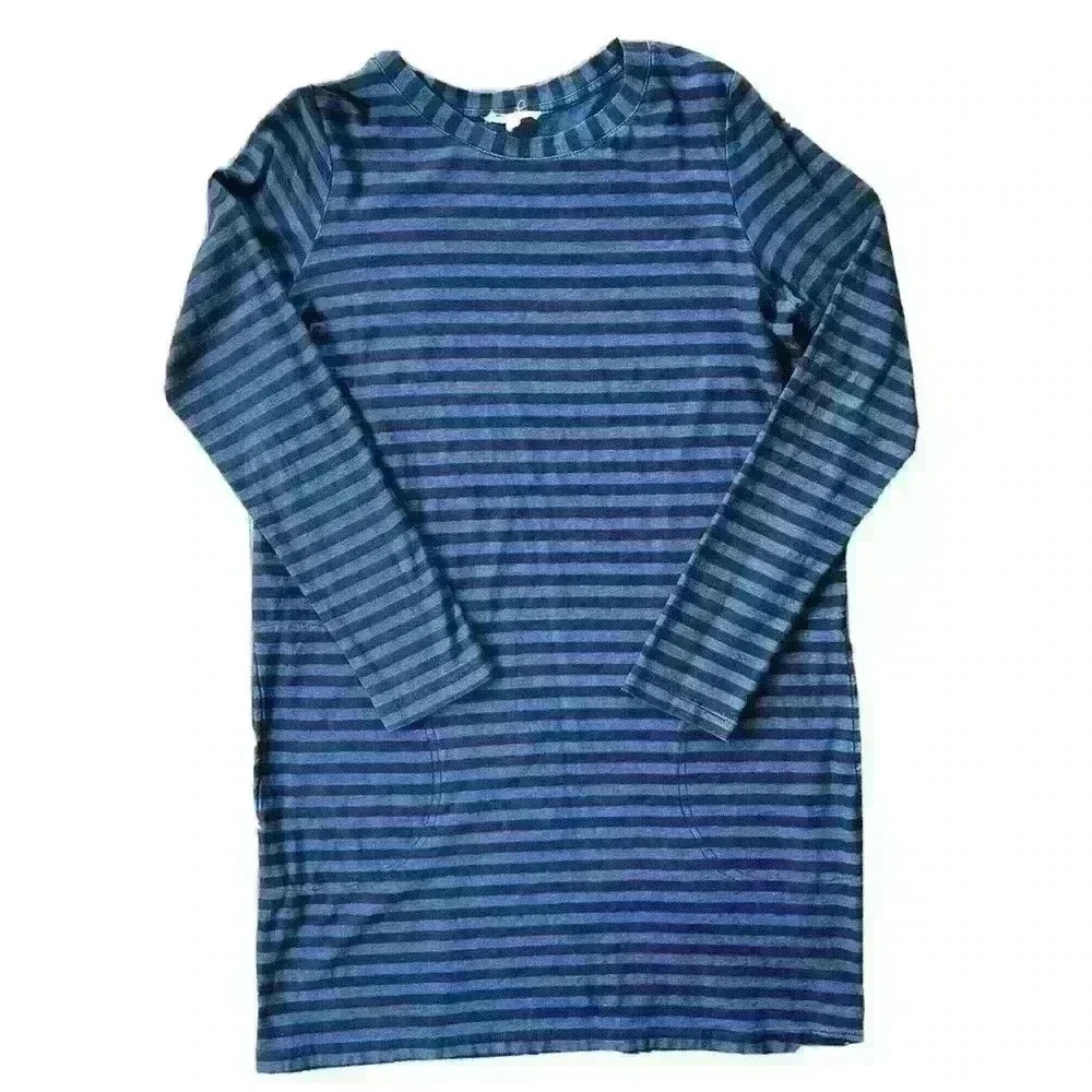 Jane & Delancey Anthropologie Dress Sz Medium Long Sleeve Knee Length Striped